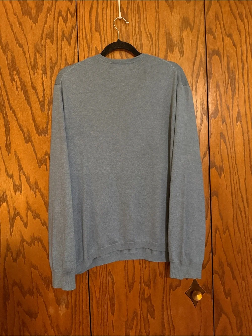 Banana Republic Men's XL Silk Cashmere Blue V-Neck Sweater